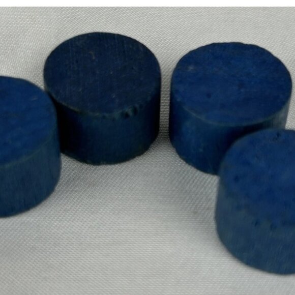 Vintage 1940s Pollyanna Game Replacement Pieces Blue Cup 4 Tokens Wooden - Picture 2 of 4